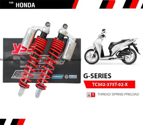 Phuộc YSS SH 125/150, G-SERIES ✅Nhập khẩu chính hãng YSS Thái Lan bởi YSS.VN✅ Thông Số Phuộc YSS: TC302-375T-02-X