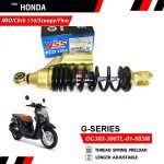 PhPhuộc YSS G-Series Mio/Click 110/Luvias/Scoopy (Bình Dầu Trên)✅Nhập khẩu chính hãng YSS Thái Lan bởi YSS.VN✅Thông Số Phuộc YSS: OC302-300TL-01-883M