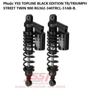 Phuộc YSS TOPLINE BLACK EDITION TR/TRIUMPH STREET TWIN 900 nhập khẩu chính hãng bởi YSS.VN. Thông Số Phuộc: RG362-340TRCL-51AB-B. Phiếu Bảo Hành đầy đủ.