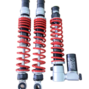Bộ PHUỘC YSS VESPA GTS125/150/180/250 ( Màu Đỏ ) . Mã số: TZ302-340TR-10O-85 (Phuộc Sau) VU302-240TRC-03-858  (Phuộc trước) chính hãng YSS Thái Lan