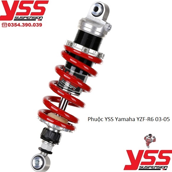 Phuộc YSS Yamaha YZF-R6 03-05 không bình dầu phuộc mô tô được nhập khẩu trực tiếp bởi YSS.VN, sản phẩm chính hãng thái lan. Mã sản phẩm : MZ456-300TRL-02