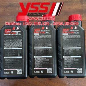 Nhớt Phuộc Chính Hãng YSS 15W cho xe máy Honda, Yamaha, Suzuki, SYM...dùng để bảo dưỡng phuộc YSS sau thời gian vận hành.