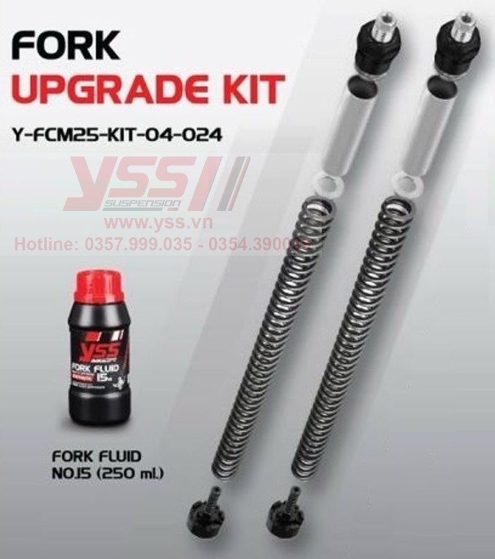 BỘ NÂNG CẤP PHUỘC TRƯỚC YSS FORK UPGRADE KIT YAMAHA PG1 (Y-FCM25-KIT-04-024) Nhập khẩu chính hãng YSS Thái Lan bởi YSS.VN .