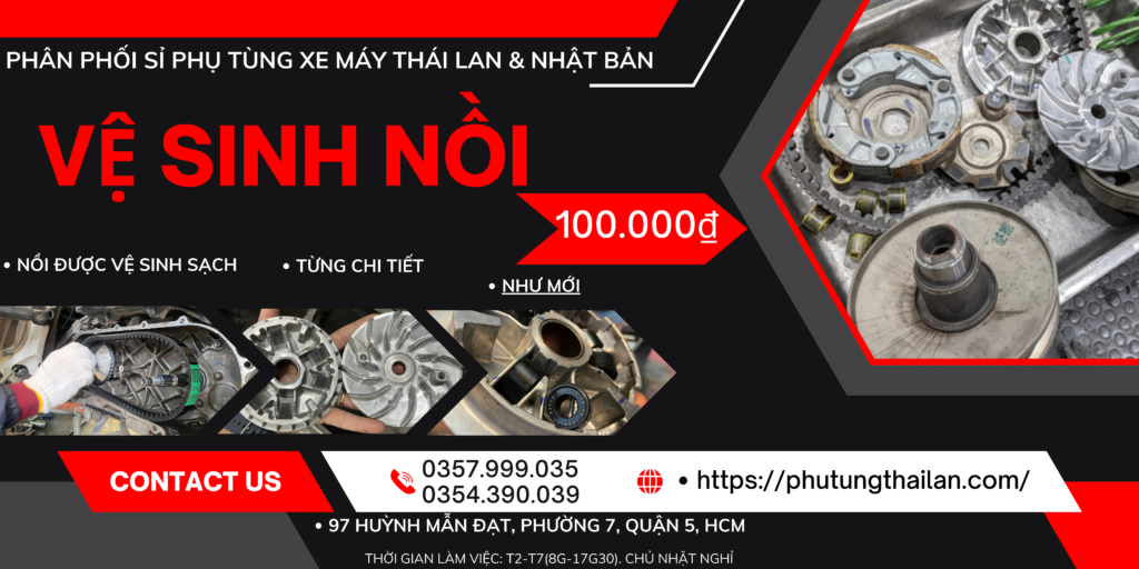 Vệ sinh nồi xe tay ga Honda, Yamaha Khắc phục hiện tượng: Ì máy, rung đầu khi lên ga,... Nên vệ sinh nồi xe tay ga sau khi đi 5.000 – 7.000 km là tốt nhất...